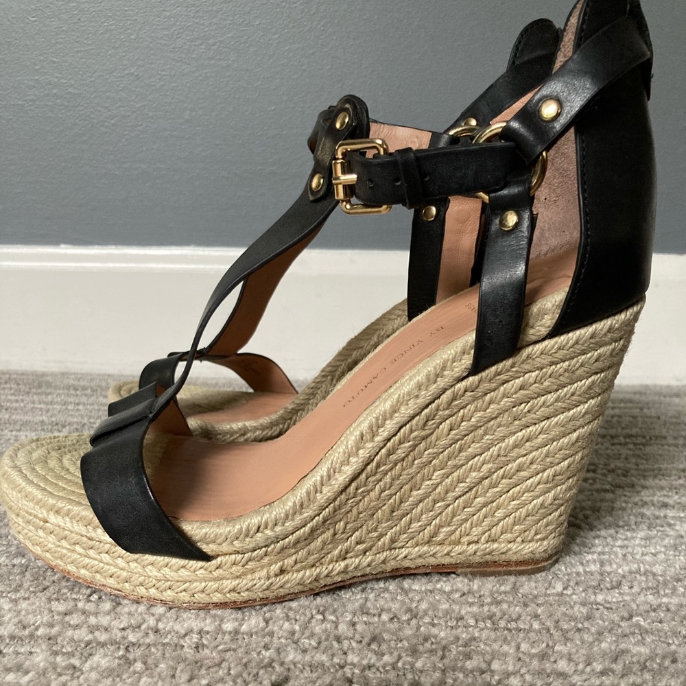 Vince Camuto Signature black espadrille wedges, s8